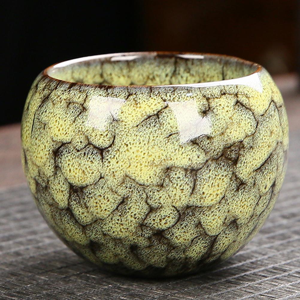 Kiln Change Ceramic Tea Cup Retro Style Smooth Surface Odorless Safe for Hot Cold Drinks Tea Cup Home Use Teacup for Home Use