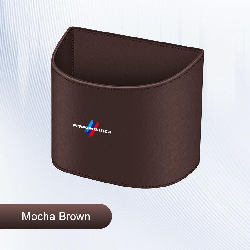 BBKH5 Leather Car trash can, door hanging storage box For BMW 1 3 5 7 Series E40 E60 E70 F40 F48 E90 G20 G30 G32 X1 X2 X3 X5 X4 X6 X7
