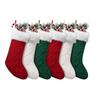 With Fluff Knitted Christmas Stocking Large Size Christmas Tree Ornaments  Family