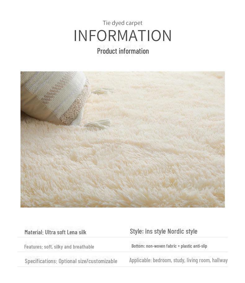 Модный плюшевый ковер для спальни и прикроватный коврик для девочек