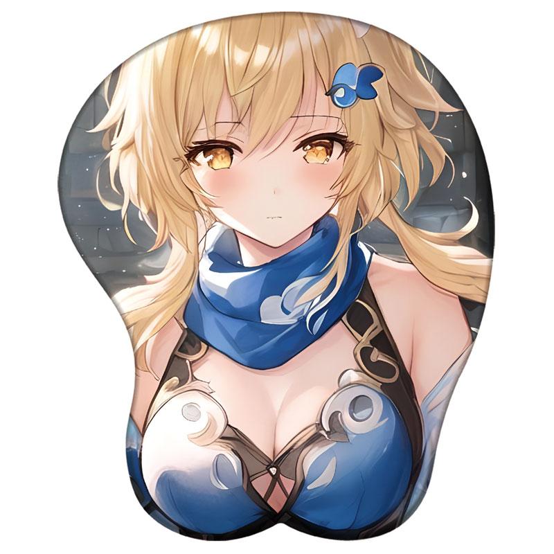 Genshin Impact 3D сексуальный силиконовый коврик для мыши геймерский мягкий коврик для мыши с поддержкой запястья аниме настольный коврик для запястья коврик для мыши
