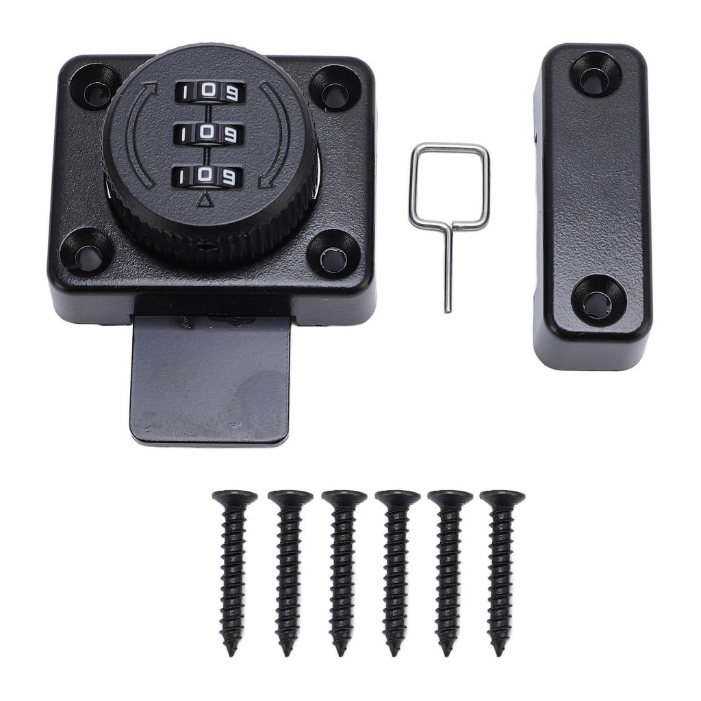 Cabinet Mechanical Combination Lock Aluminum Alloy Enhanced Security Left Right Universal Black