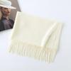 Women's Solid Color Imitation Cashmere Scarf - 200g, Red, Warm Autumn/Winter Shawl and Neckerchief