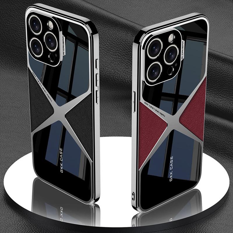 2024 Новый модный чехол из гальванизированной кожи для iPhone 14 15 ProMax, ультратонкий защитный чехол с защитой от падений и износа