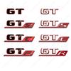 ABS 3D Chrome Silver Black Red Red Emblem Sticker Logo For C190 Series GT GTS GTC GTR Car Rear Trunk Badge Decal Accessories