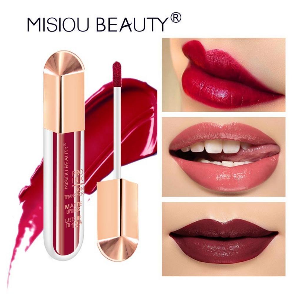 Стойкая увлажняющая, невыцветающая, антипригарная губная помада Misiou Beauty, матовый матовый блеск для губ, подарочный набор из шести предметов