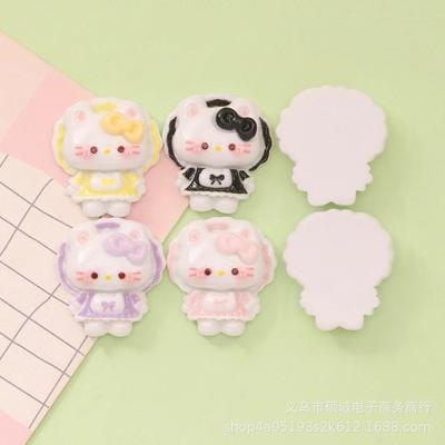 Милый кот DIY Гель-крем Чехол для телефона Брелок Зажим для волос Аксессуар из смолы