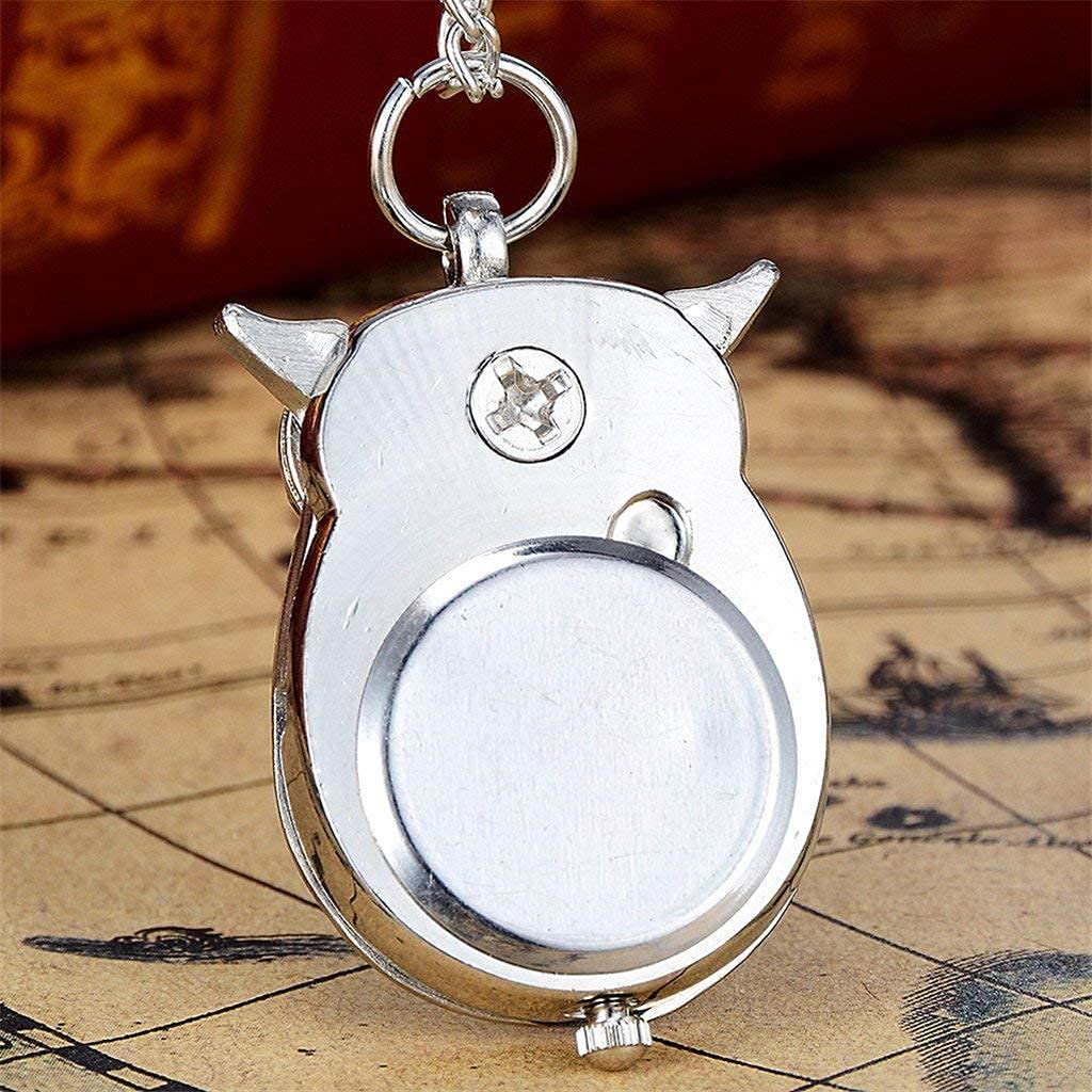 Карманные часы с изображением совы, милые часы с подвеской, повседневная мода