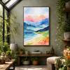 Landscape Wall Art Watercolor Coastal Scenery Canvas Painting Modern Style Poster Prints for Bedroom Living Room Wall Decor