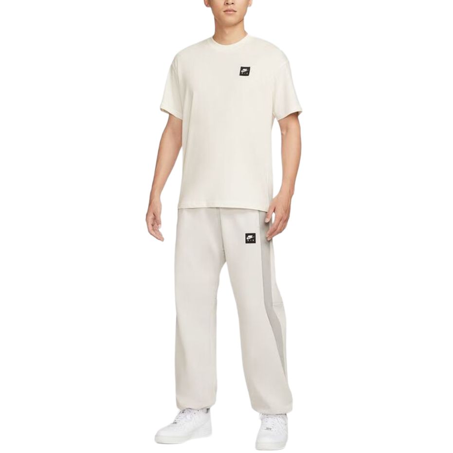 Nike Мужские футболки Air Экру Круглый вырез Средняя посадка HQ9249-133