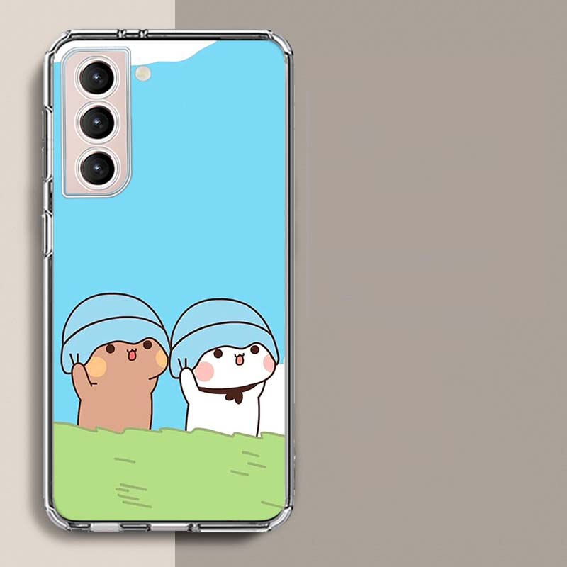 Милый чехол для телефона BuBu DuDu для Samsung A16 A26 A36 A56 A17 A15 A25 A35 A55 A14 A24 A34 A54 A04S A05S Galaxy Note 20 10 9 8 A9 A8