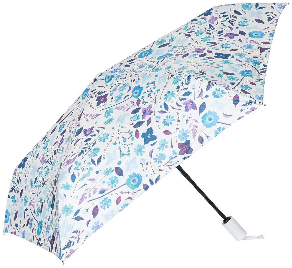 Moonbat Estaa Sun and Rain UV Automatic Hanabana Sky Made In Rib 52cm (Estaa) Umbrella, Protection, Open/Close Design, (Flower) Design, Blue, Women's,