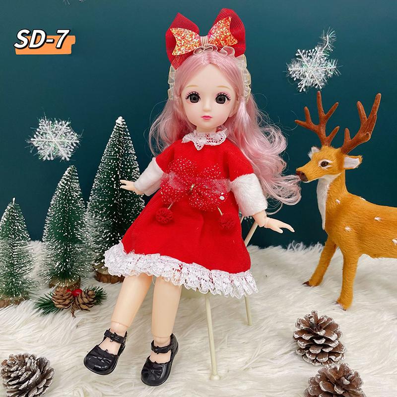 30cm Bjd Doll 23 Moveable Joints 12 Inch Christmas Dolls With Clothes and Shoes Kids Toys For Girl's Christmas Gifts