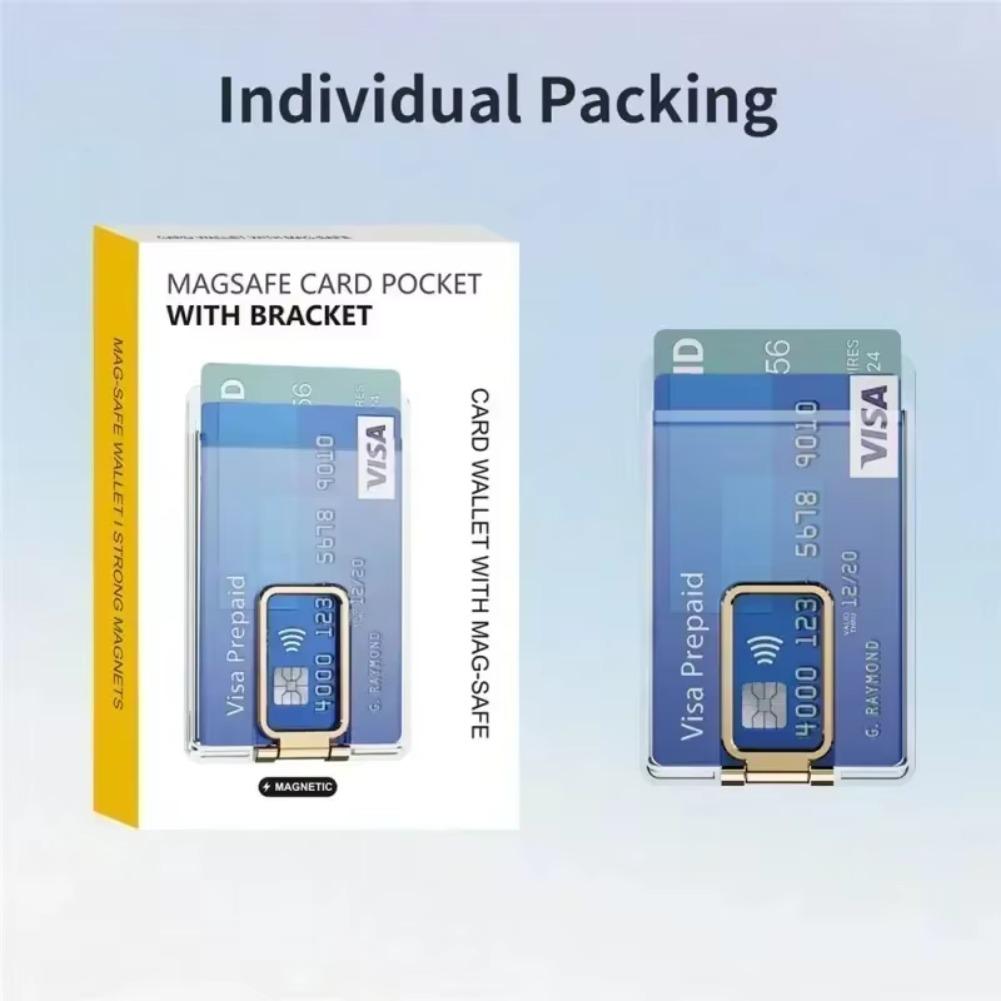 1 шт. Портативный магнитный прозрачный кошелек Пластиковый чехол с сильной адсорбцией Слоты для карт Обложка для Magsafe iPhone 17 16 15 Pro Max 14 13 12