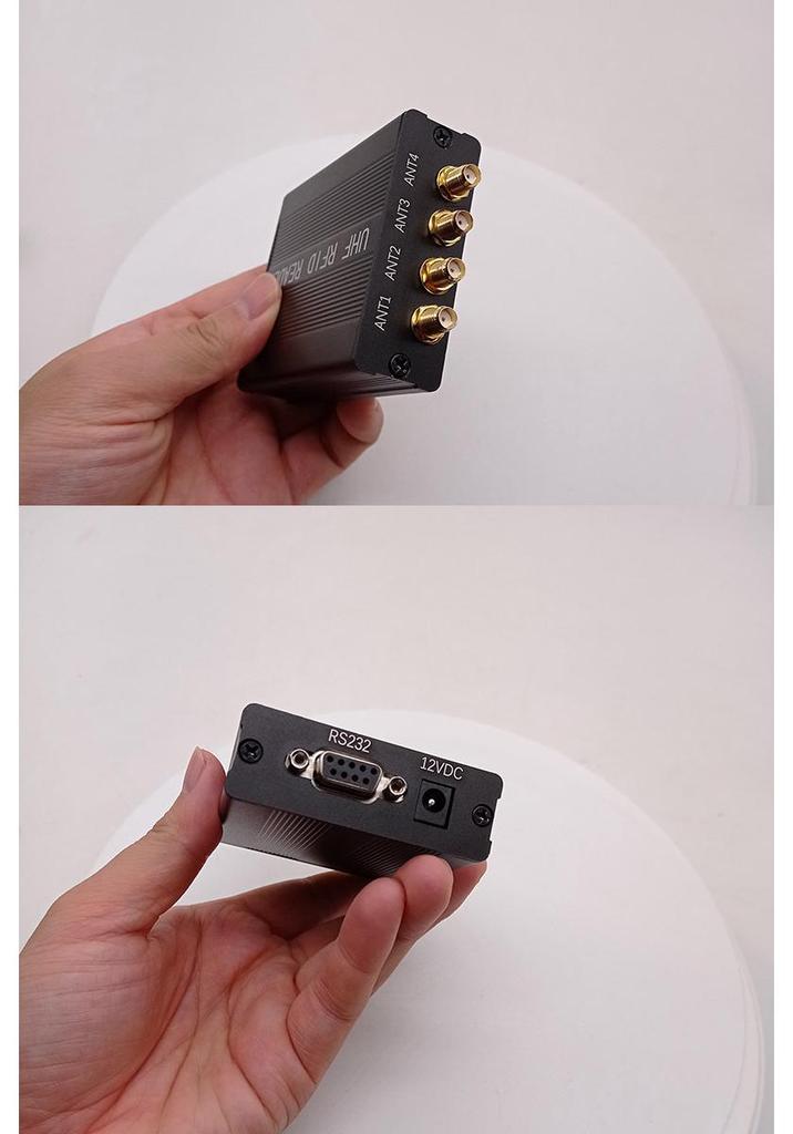 Compact Four-Channel UHF RFID Reader/Writer with RS-232 Port