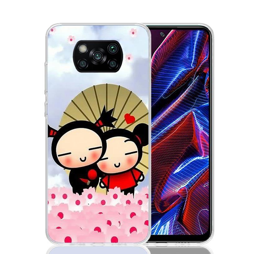 Милый Мультяшный Чехол Pucca Garu для Телефона Xiaomi Poco X3 Nfc X5 X6 X7 X4 Gt F7 Ultra F6 F5 Pro F4 F3 M5S M5 M4 M3 5G Тренд Fu