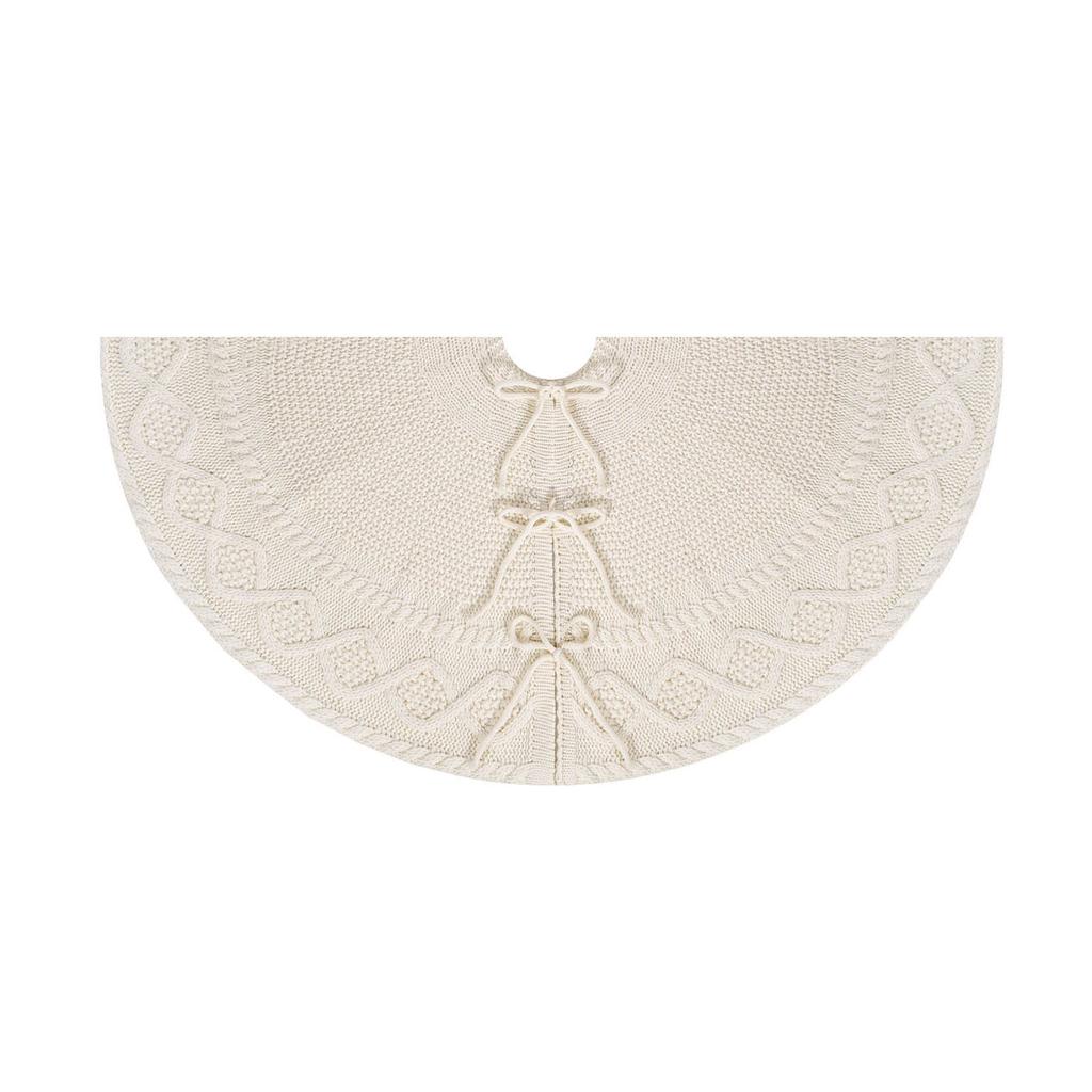 Стильная белая юбка для рождественской елки Теплая и элегантная белая юбка для пола для рождественской елки Стильное украшение для елки