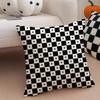 Blackandwhite pattern Cushion Cover Throw Pillow Cover Hidden Button Durable Polyester Chair Cushion