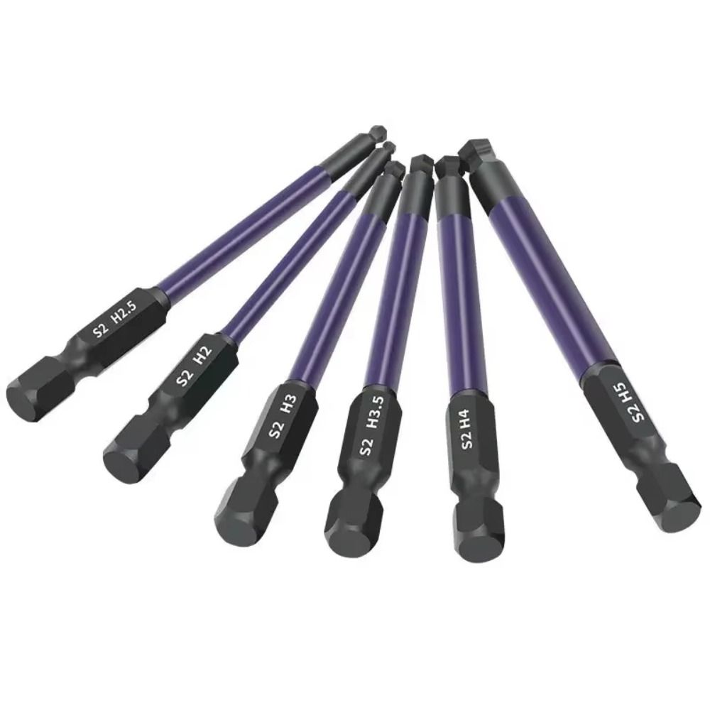 with Double-ended Socket Hexagonal Drill Bit 1/4 Inch Hex Shank Ball Head Screwdriver Bit