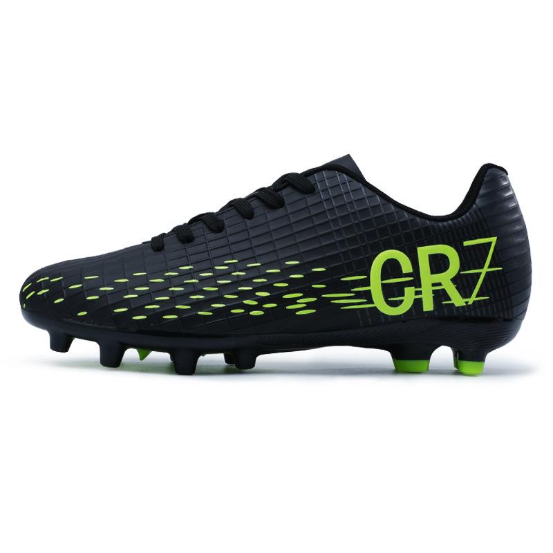 Cr7 Low-Top Football Shoes Tf Broken Nails Artificial Turf Ag Nails Leather Feet Boys And Girls Students Training Shoes