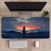 Очень большой коврик для мыши с горным пейзажем и утолщенным краем с оверлоком для офисных столов