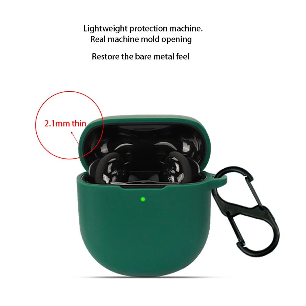 Силиконовый чехол-держатель для наушников с крючком, моющийся, защитный чехол для беспроводных наушников, замена для Bose QuietComfort Earbuds II