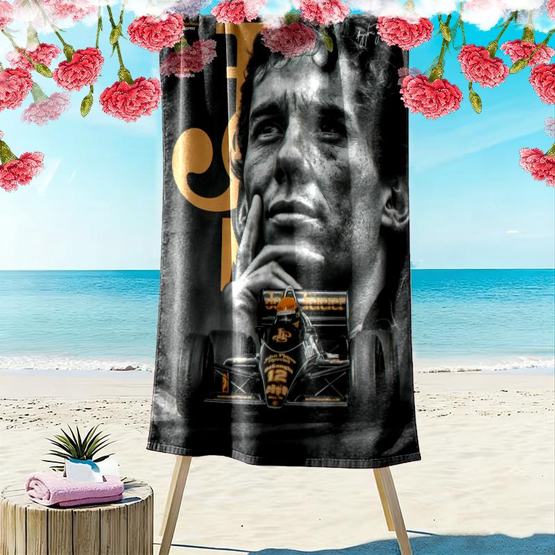 Ayrton Senna Towel, Large Soft Quick Dry Towel for Beach Camping Swimming