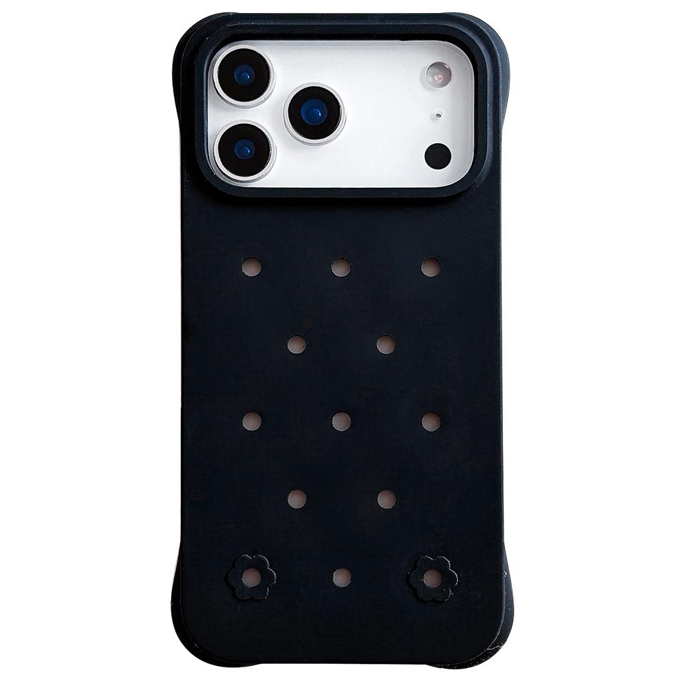 For iPhone 17 Pro Case with Multi Holes Four Corners Shockproof Silicone + PC Phone Back Cover