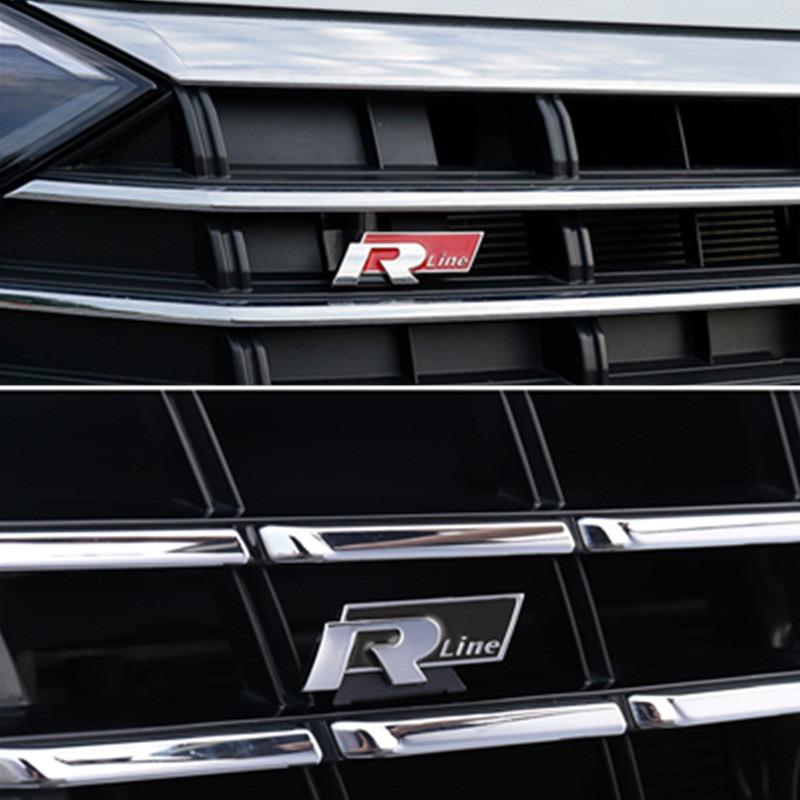 3D Металлическая Эмблема на Решетку Радиатора Автомобиля Спортивная Эмблема Наклейка На Кузов Декаль Для Go/lf R R line Tiguan Touareg Polo CC Passat r36 Scirocco
