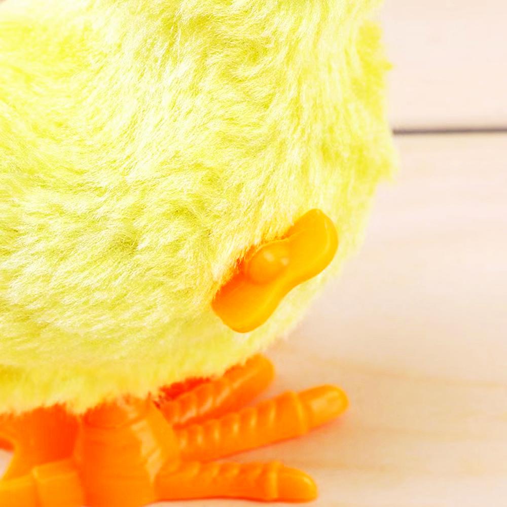 1PC Random Chick Wind Up Toys Cute Plush Simulation Educational Walking Chicken Chain Winding Animals Toy Gift for Kids Pet Cat