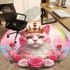 1 шт. Ковер-сиденье KittyChair с короной для офиса, для помещений, нескользящий, моющийся, из полиэфирного волокна, коврик для офиса, можно стирать в машине