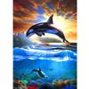 5D Diamond Painting Diy Round Diamond Full Diamond Living Room Bedroom Children'S Underwater World Dolphin Hanging Painting Nordic Wind Bright Diamond
