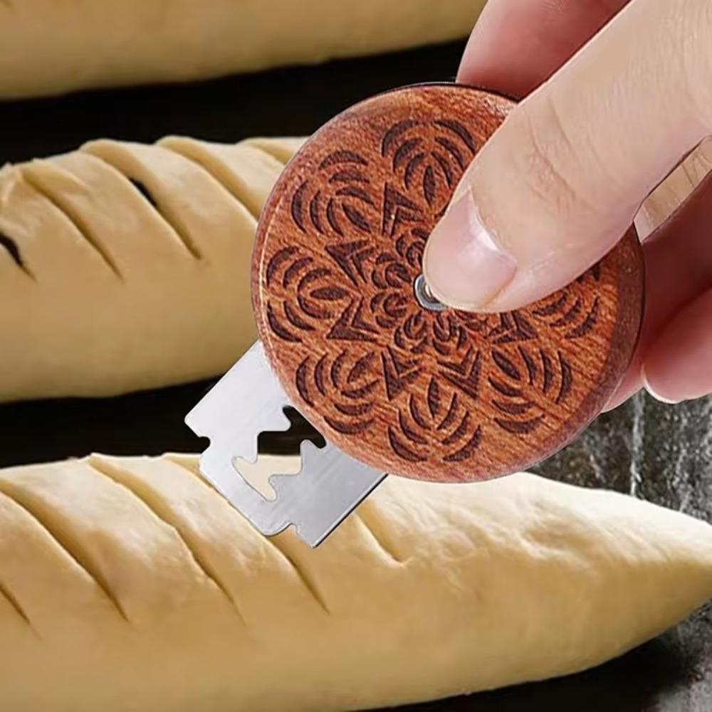 Деревянный нож для надрезания теста, круглый нож для обрезки хлеба, хлебная лима, резак для надрезания теста, буханка