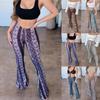 Women's Bohemian Print Micro-tender Sexy Tight Height Elastic Casual Pants