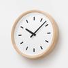 Lemnos Basin Line Analog Wall Clock, Natural Chestnut Wood, PIL23-05 NT