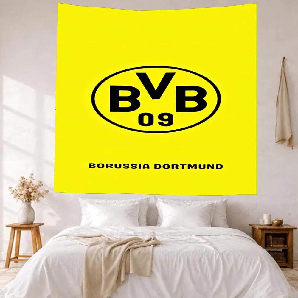 Borussia Dortmund Wall Decor Tapestry Art For Pet Memorial Birthdaywedding Party Backdrop Family Gift