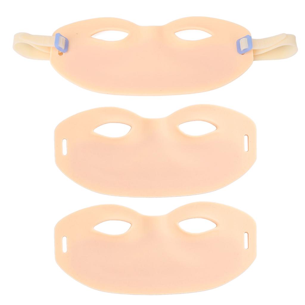 3 шт. Силиконовая плюшевая кожа для практики микроблейдинга с эластичной регулируемой лентой, носимая повязка на голову для практики татуажа бровей