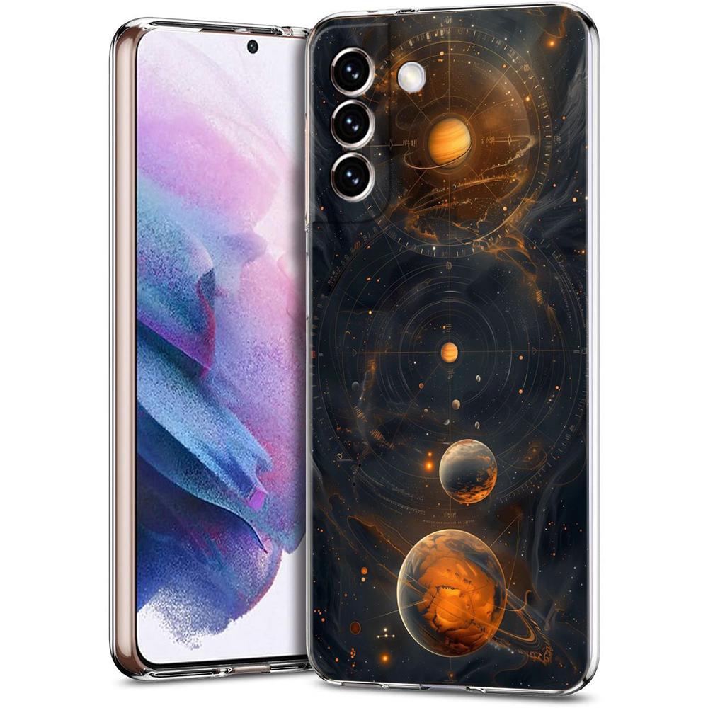 Чехол для телефона "Звезды Земли Космос" для Samsung Galaxy S24 Ultra S23 FE S22 S20 S21 5G S10 S9 Plus S10E S8 Мягкий Силиконовый Прозрачный Чехол
