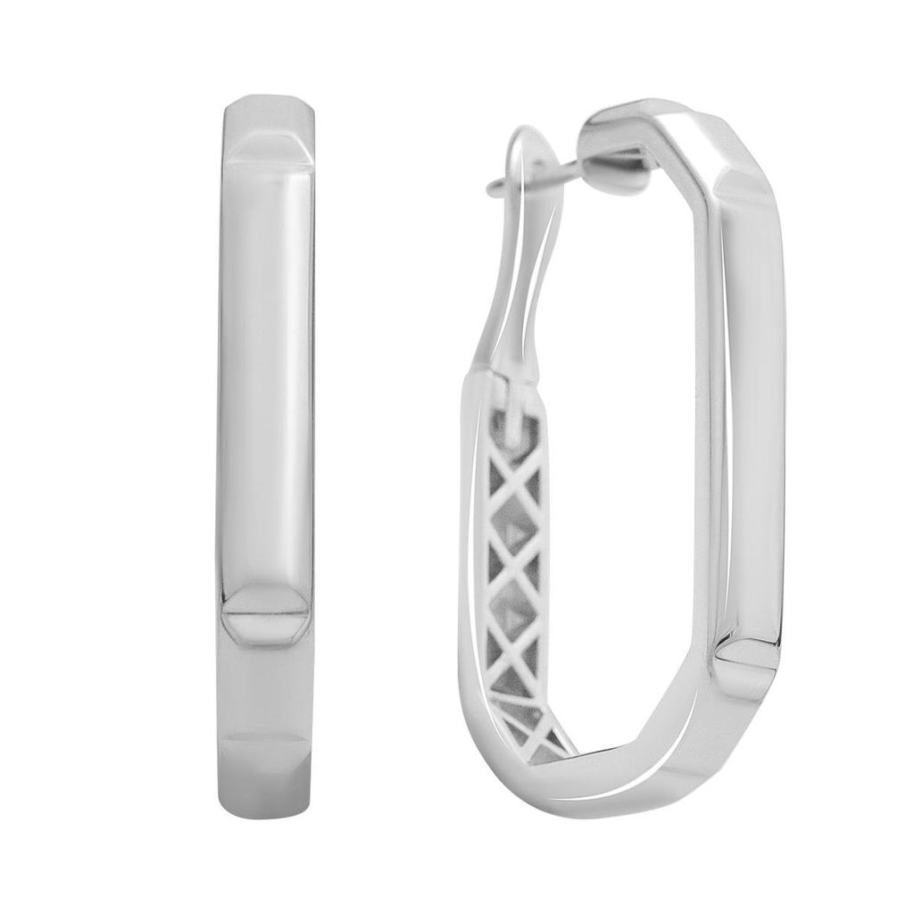 Серебряные серьги без камней (2175230)