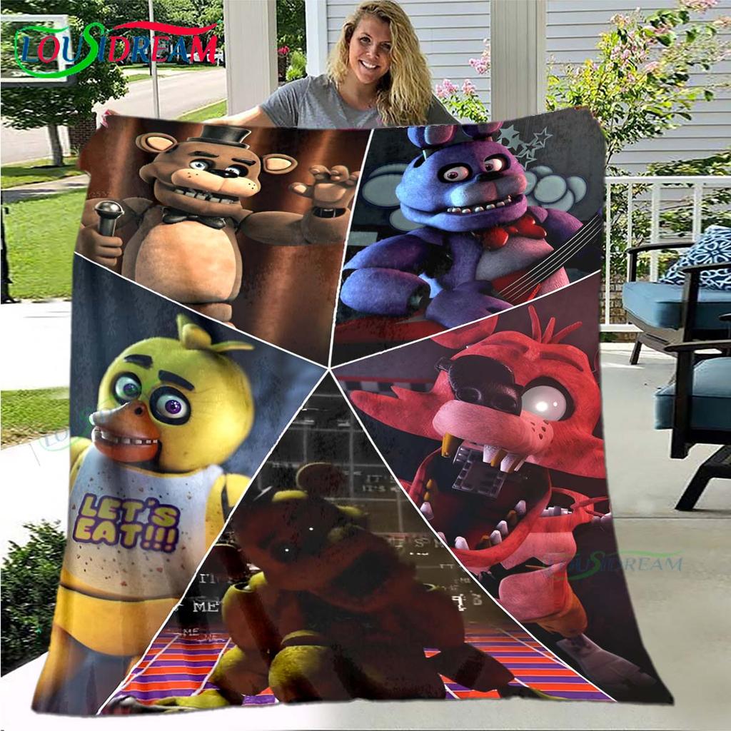 Горячие Персонажи Ужасов Узор Фланелевый Тонкий Плед Портативный Домашний Дорожный Офисный Плед для Игр во Время Обеденного Перерыва Подарок на День Рождения