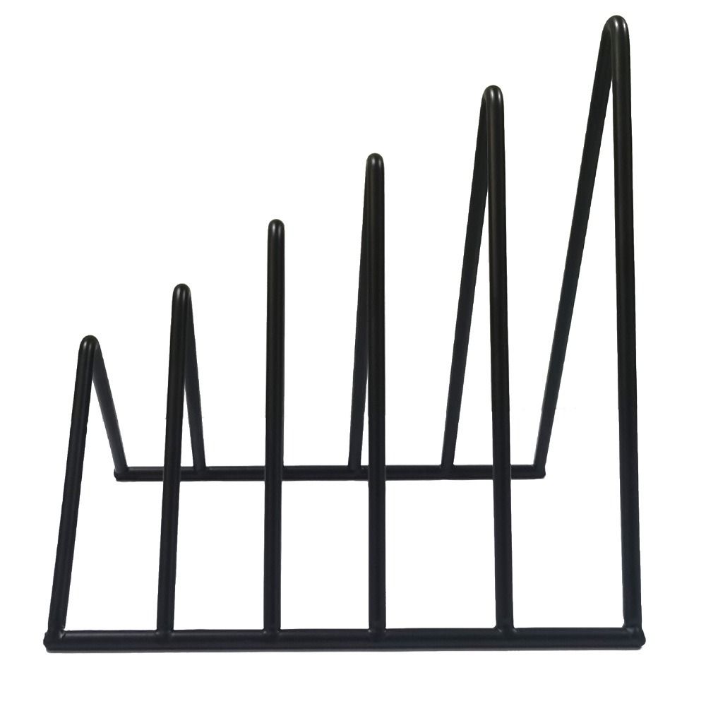 School Office Supplies Desk Storage Iron Book Stand Triangle Bookend Book Holder Record Rack