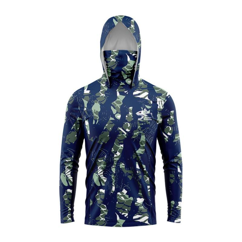 Long Sleeve Fishing Shirt Breathable Sun Protection Camo Wear Men