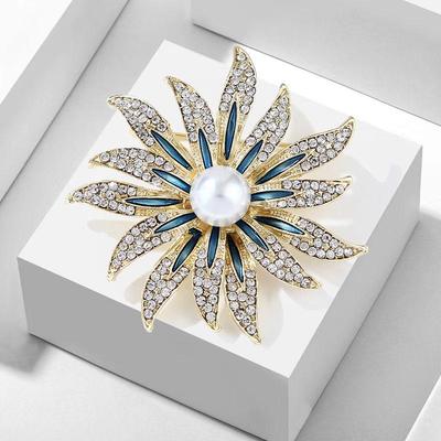 Брошь Lanhao Sunflower Pearl – Модная женская булавка для кардигана