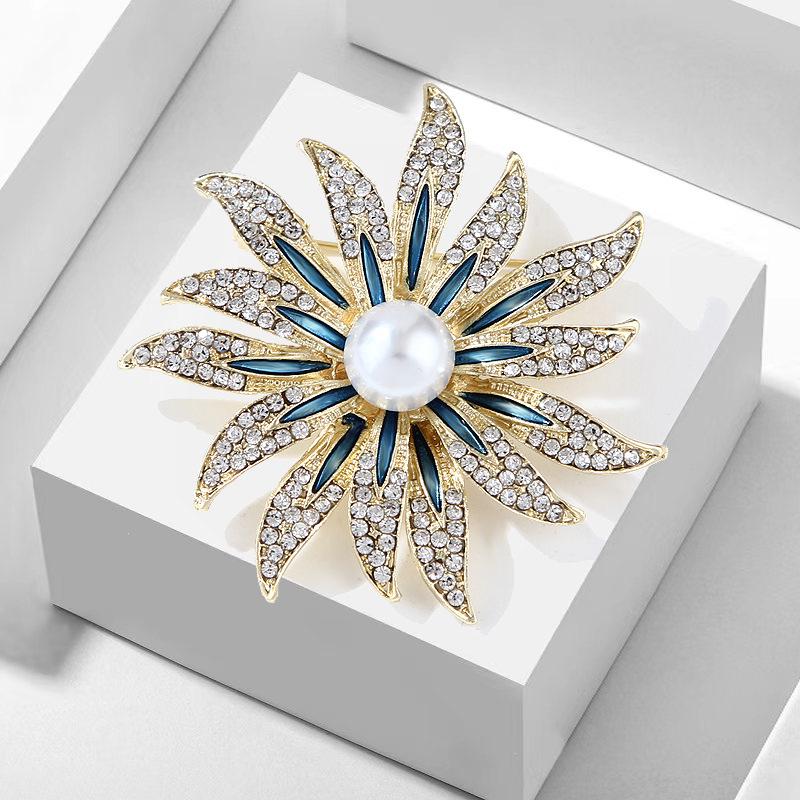 Брошь Lanhao Sunflower Pearl – Модная женская булавка для кардигана