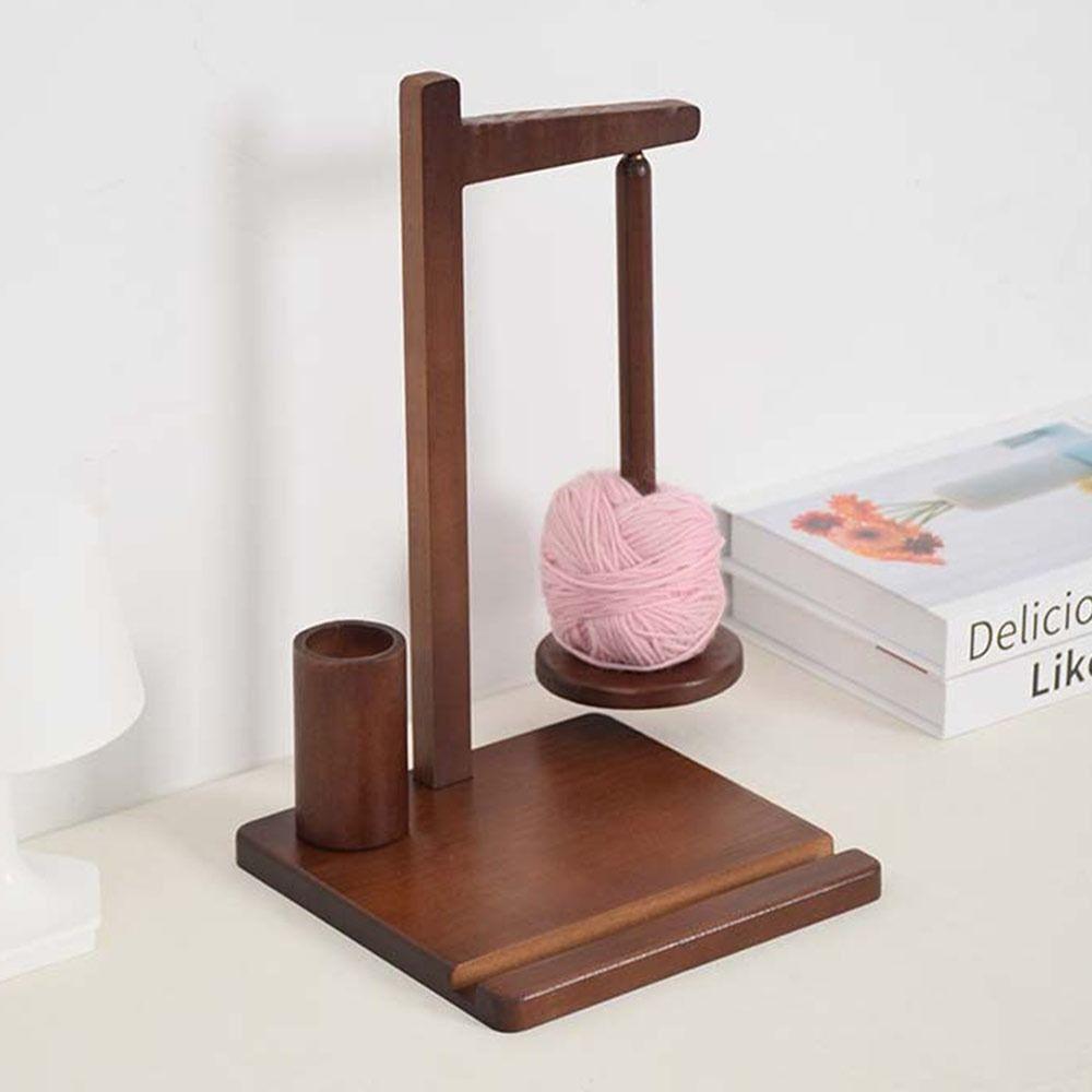 Деревянный держатель для пряжи Ручной работы Моталка для шерстяной пряжи Прочная прялка Аксессуары для вязания
