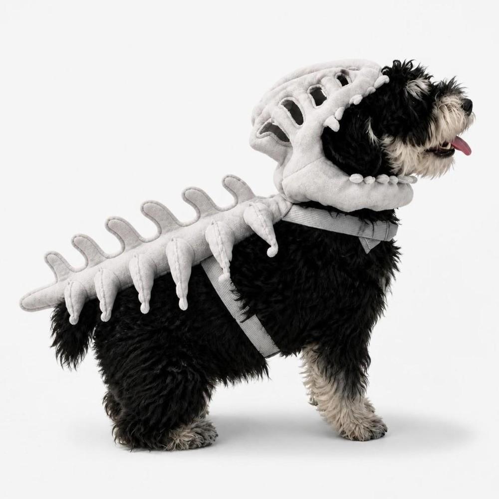 3D Dinosaur Skeleton Pet Costume 45CM Cat Cosplay Headwear Dinosaur Skull Headgear Pet Party