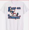 Keep On Trumpin Футболка Трамп В Президенты 2024 Белая Футболка Топы Футболка