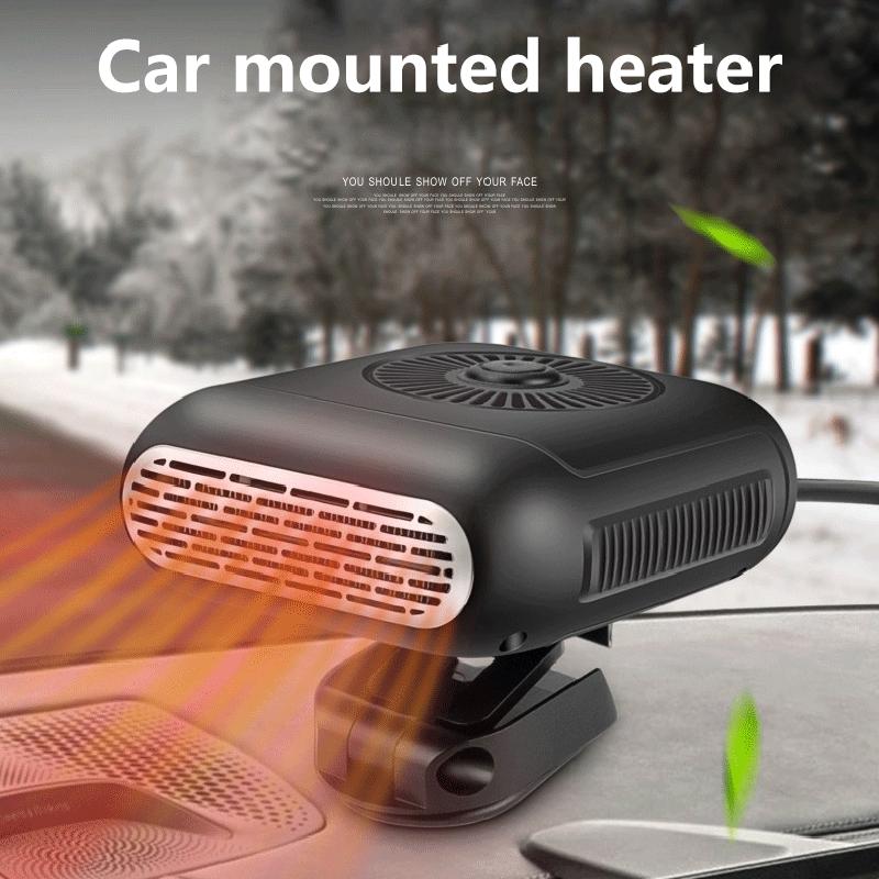 Car Heater 12V 24V Automatic Hot Air Blower Electric Fan Windshield Defogging Demister Defroster Rotation Powerful 2 In 1
