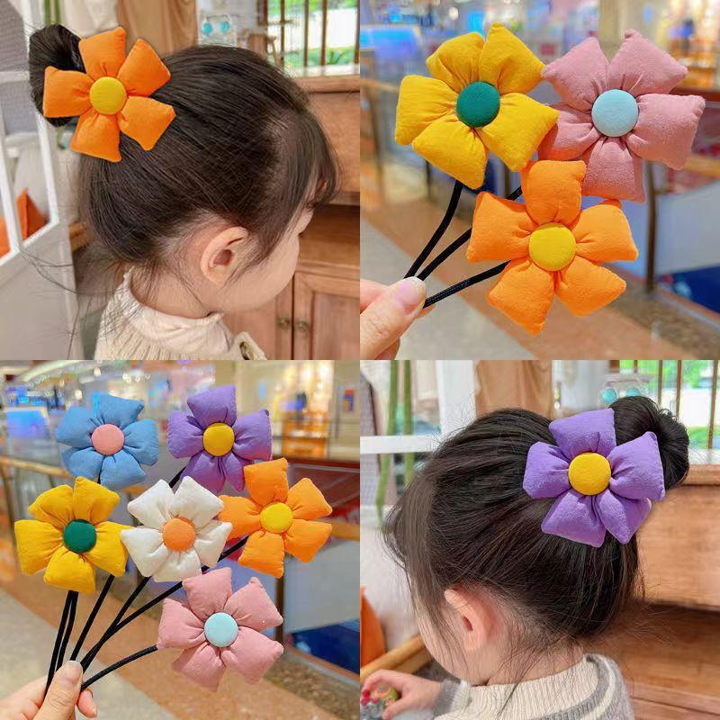 Charm Flower Children's Non-Scraping Ideal Tool Hair Flower Headpiece Hair Braid Maker 1 PC for Girls to Tie Their Hair Up Little Girl Hairpin Styler