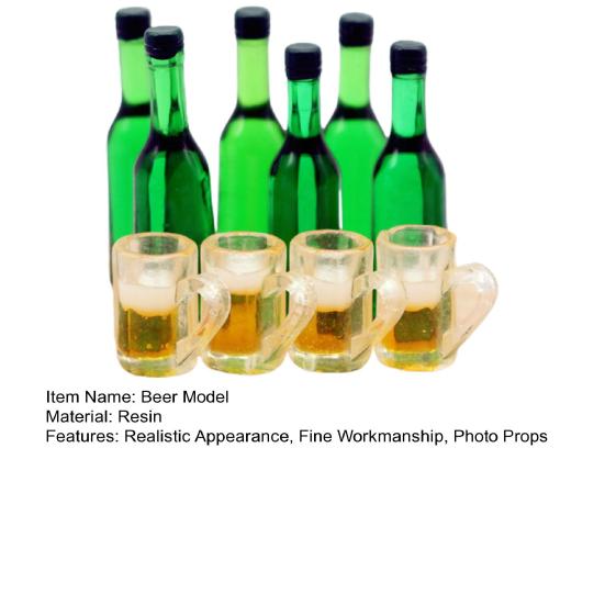 10 шт./компл. 1:12 кукольный домик, миниатюрная игрушка, бутылка для пива, вина, напитка, чашка, модельный комплект, чашка для бутылки, фигурки, аксессуары для кухни и гостиной
